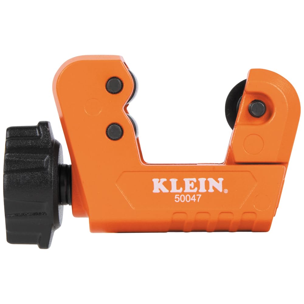 Klein Tools 50047 Mini Tubing Cutter, 1-1/8 Inch O.D. Cutting Capacity for Aluminum and Copper Tubing Spare Blade Included