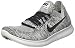 NIKE Women's Free Rn Flyknit 2017 White/Black Stealth Running Shoe 7 Women US