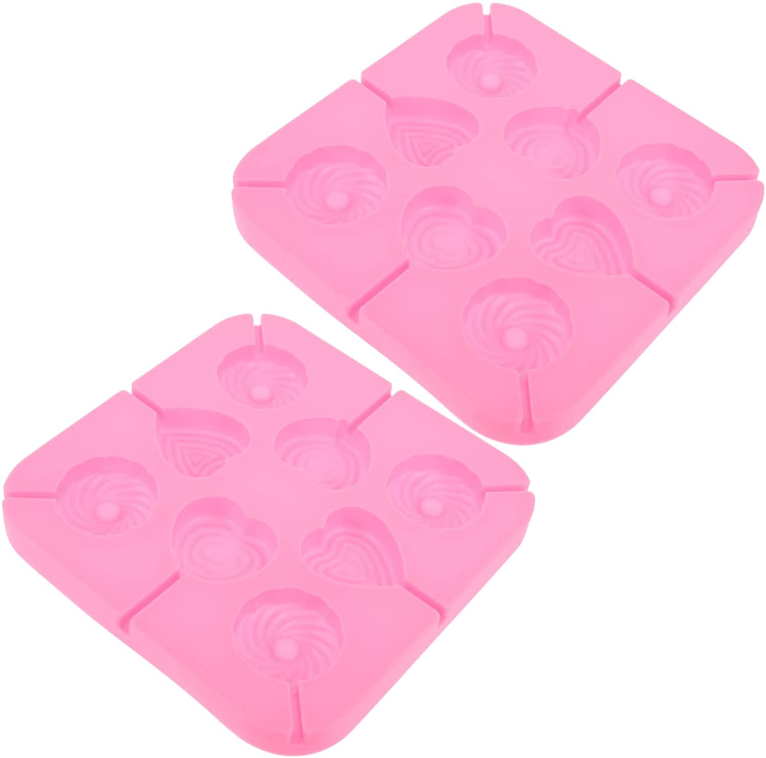 1 ensemble de moules ronds en silicone cercle d'amour moules à biscuits moules à bonbons au chocolat moules à sucettes en silicone bricolage sucette coeur bonbons au chocolat moule de cuisson en sil