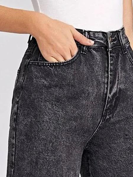 Image of Women High Waist Wide Leg Denim Baggy Jeans Casual High Waist || Wide Leg || Modern Look || Baggy fit Fashion Beauty Lovely Unique Denim Jeans for Women