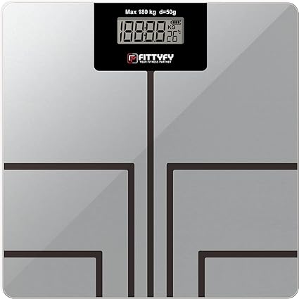 INALSA FITTYFY Digital Weighing Machine Thick Tempered Glass LCD Display,Weight Machine For Human Body Digital Weighing Scale,Weight Scale with Smart ON Sense Technology & High Precision Gauge Sensors