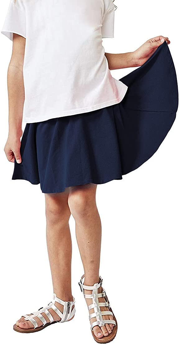 Girls Kids Flared Skirts with Attached Inner Shorts