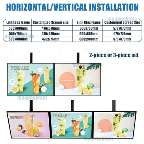 Écran publicitaire LED mural affichage numérique et menu board ajustable pour restaurant - 6