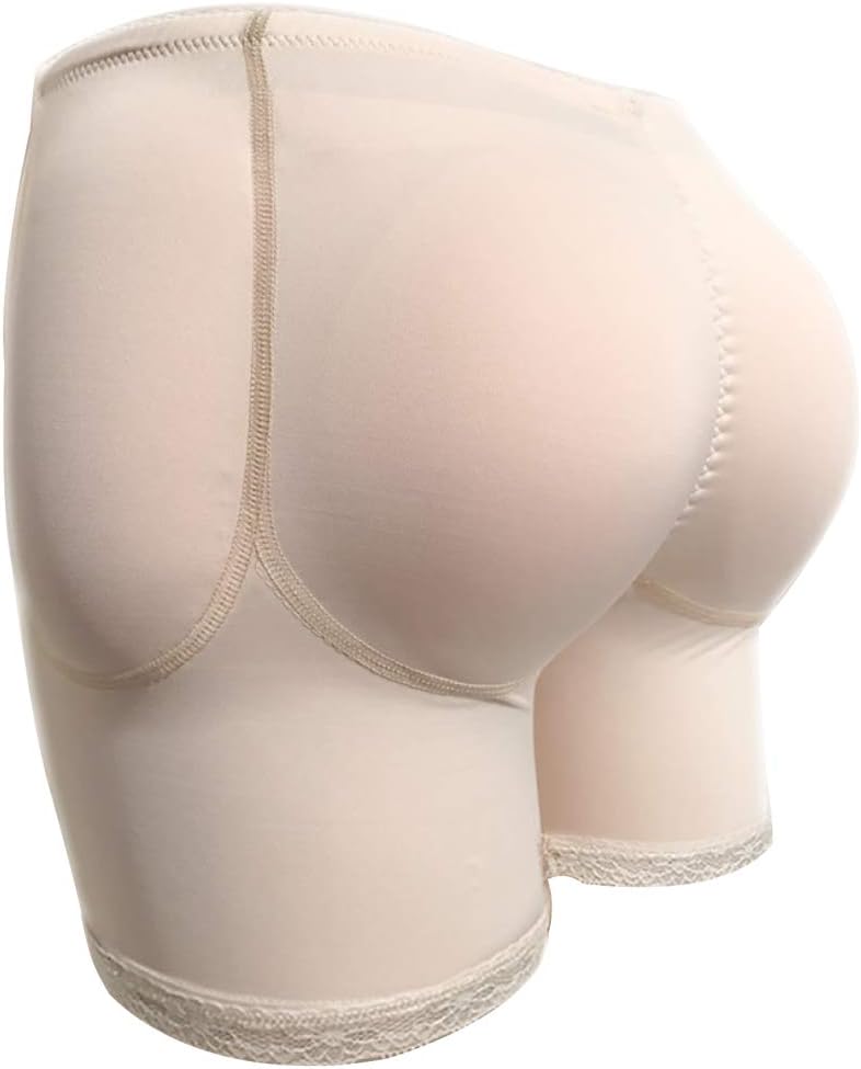 Women's Butt Lifter Padded Lace Boy Shorts Body Shaper Hip Enhancer Panties Camel Toe Shaping Hiding Gaff Panties