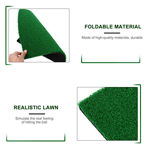 CLISPEED Tapete de PrÃ¡tica de Golfe Residencial PortÃ¡til de Golfe Realista Batendo Na Grama de Tre
