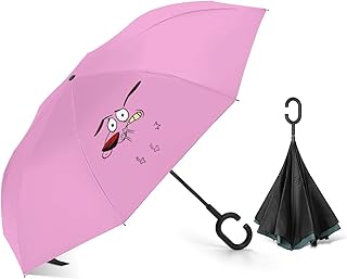 おくびょうなカーレッジくん 逆折り式傘 逆さ傘 紫外線遮蔽 傘 逆開きBlosun 飛び出し防止機能 晴雨兼用 台風対応 梅雨対策 超撥水 男女兼用 可愛い おしゃれ キャラクター 人気