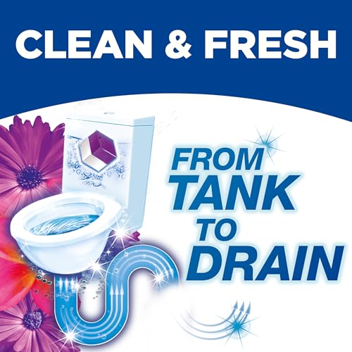 New - Bloo 3in1 Toilet Blocks, Pack of 2, Limescale Remover Cistern, Cleaner with Cleaning and Foaming Action, Fresheners – Fresh Flowers - Image 4