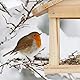Relaxdays Vogelhaus zum Aufhängen, Vogelhäuschen Garten und Balkon, unbehandeltes Holz, kleines Vogelfutterhaus, natur