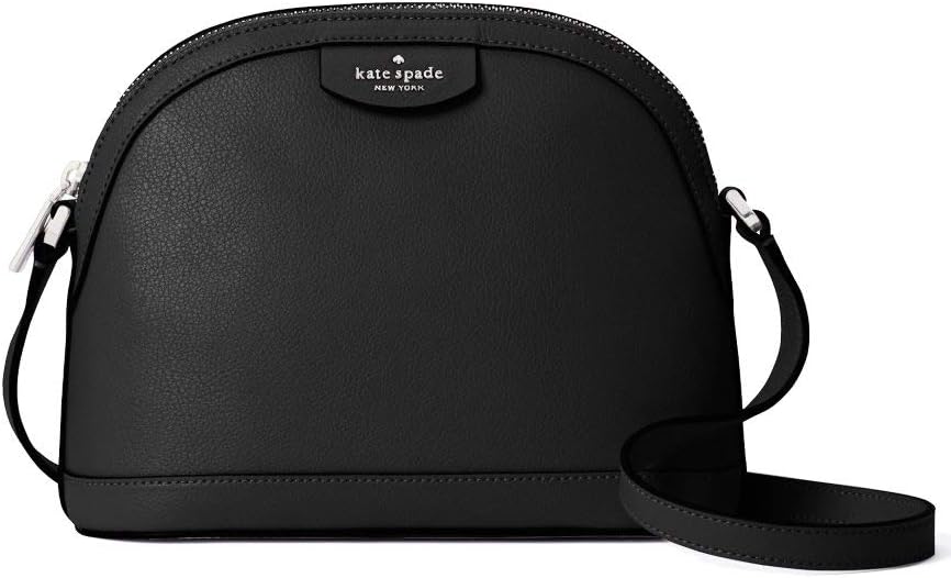 kate spade new york Sylvia X-Large Dome Leather Crossbody Bag (Black)