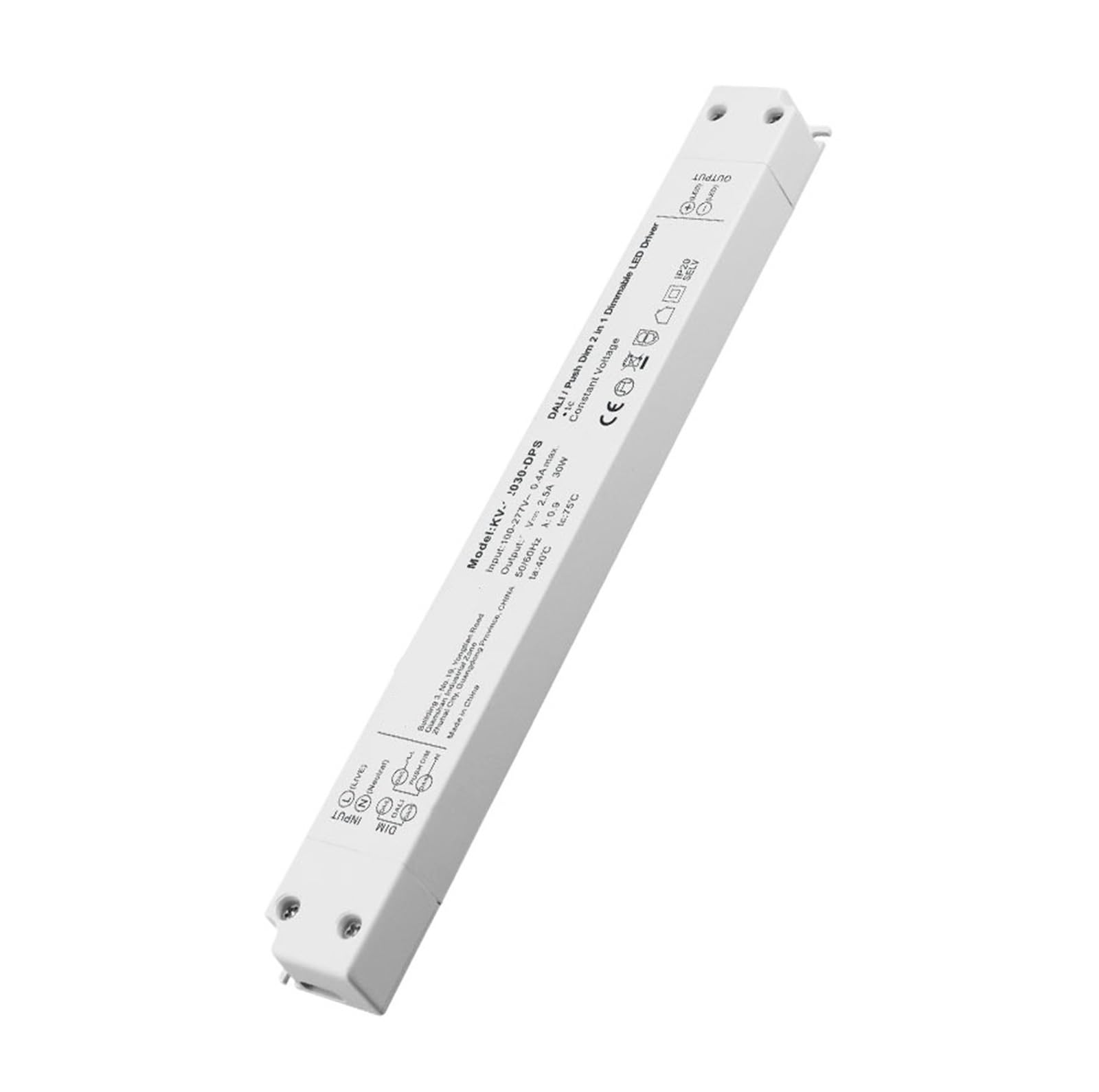 PWANUIGTE KV-30W-60W-DPS Slim Power Supply high PFC no Flicker led dimming Living Room Linear Lighting Plastic Shell(12V 2.5A 30W)