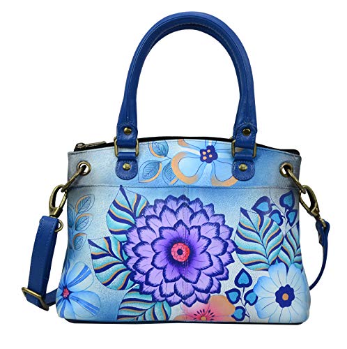 Image of Anna by Anuschka Women's Original Genuine Leather Hand-Painted Small Satchel - Leather Handbag for Women | Original