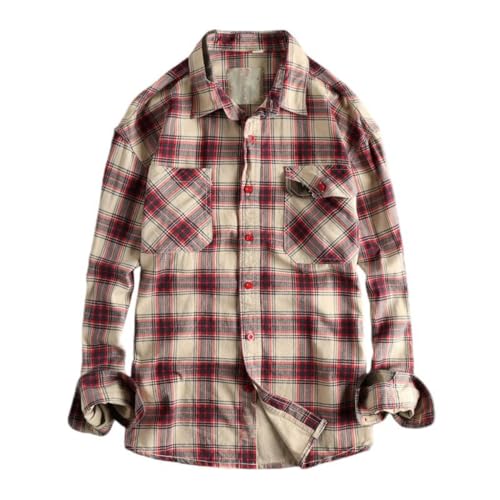 Chemise de loisirs homme coupe décontractée manches longues carreaux