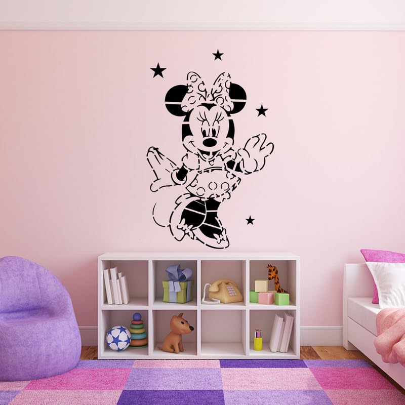 ARandNJ Minnie Mouse Design for Kids Room Wall Stencils (Size:- 16X24 Inch) DIY Reusable Painting Suitable for Home and Office Decorations Stencil (Pack of 1, Minnie Mouse) (B0CKDZJG9M) Amazon Price History, Amazon Price Tracker