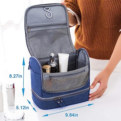 Image of Sunesh Creation Toiletry Kit Double Layer, Rich Looking Hanging Travel Hanging Toiletry Makeup Cosmetic Bag Waterproof Stylish Multipurpose Organizer for Men and Women Accessories