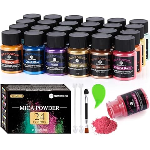 CHANGTIKEJI 24 Color Mica Powder Cover
