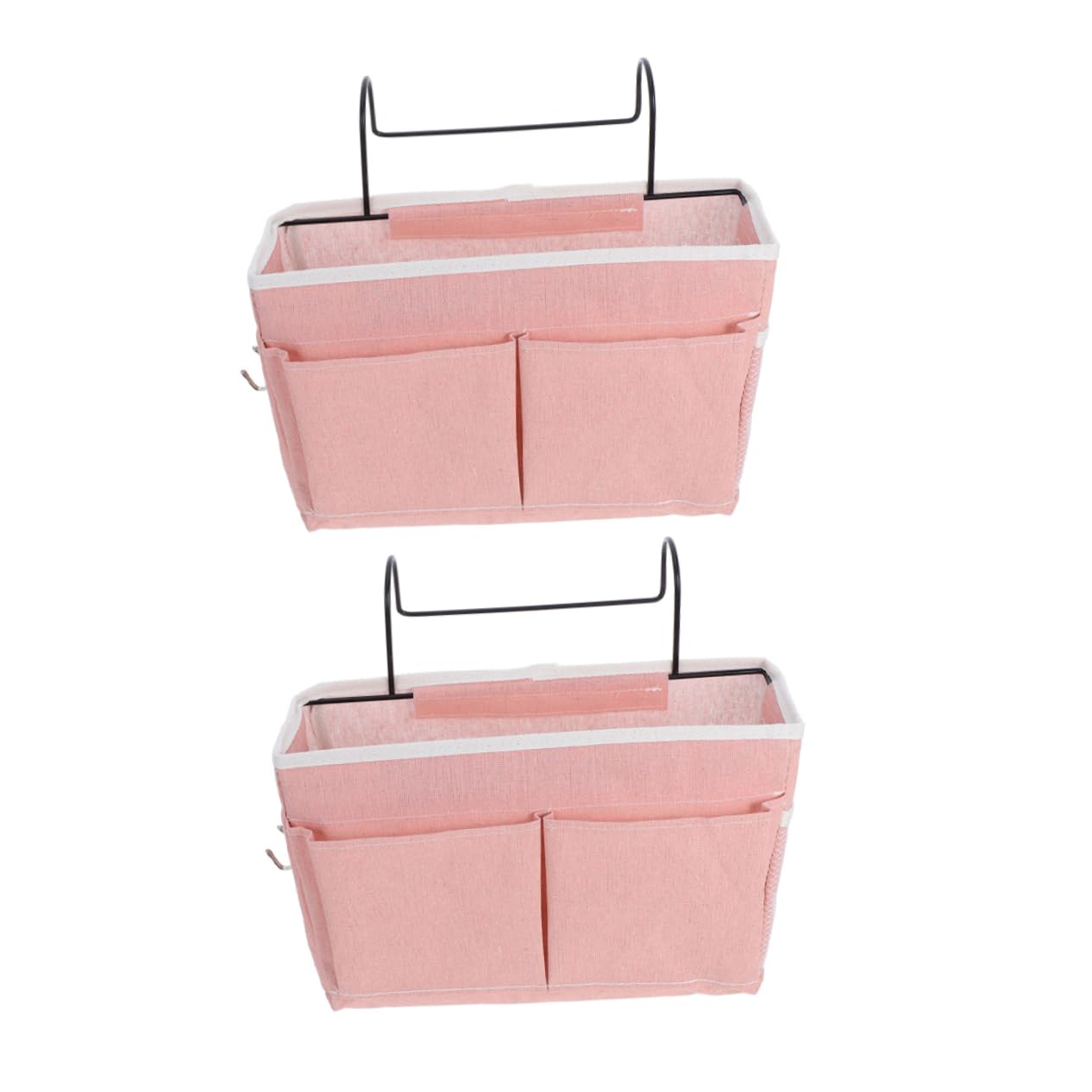 2pezzi Borsa Portaoggetti Sospesa Parete Organizer da Appendere Sul Comodino Cesto Portaoggetti in Tessuto per Libri Riviste e Oggetti Vari Pratico per Dormitorio e Camera