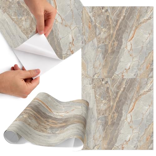 Papel Vinilo Adhesivo Muebles 75x150 cm Mate Efecto Mármol para Frentes de Cocina 2