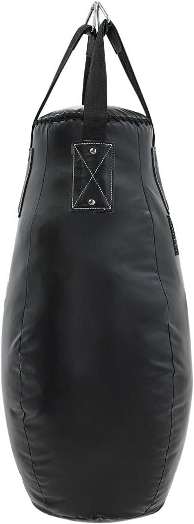 Century Creed 60 lb. Tear Drop Heavy Bag - Black | Combat Sports Training Bag | Muay Thai Heavy Bag | Kickboxing MMA Teardrop Punching Bag | Reinforced Foam Lined | Durable Vinyl | 60 lbs - Black
