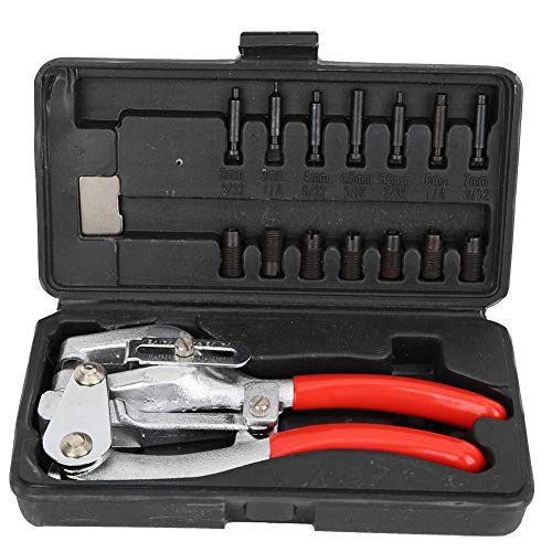 iFCOW Metal Punch Kit, Hand-Held Power Punch Kit Stainless Steel Iron Plastic Hole Punch Pliers