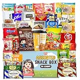 Snaxie Yum Korean Snack Box Variety Pack Gift Bundle 50 Count - International Snack Care package sampler with candy, cookies, chips, and treats, for kids, students, adults, and Snacks