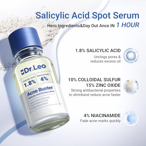 1.8% Salicylic Acid Spot Serum, Acne Treatment for Acne-Prone Sensitive Skin | Niacinamide, Fast Pimple Relief, Fades Acne Marks, Overnight & Period Breakouts, 0.34 fl oz (20 ml) - Image 5