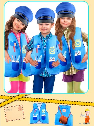 Set de disfraces de cartero para niños 36 piezas miniatura 4