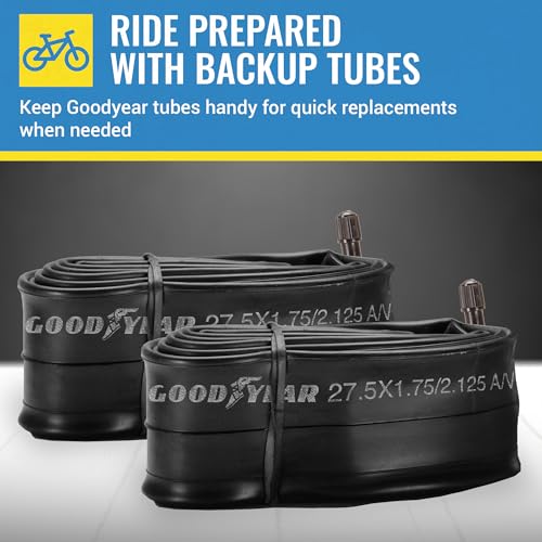 image for Goodyear Bicycle Tube, 27.5 X 1.75/2.125 - 27.5-inch Bike Tube with Bu