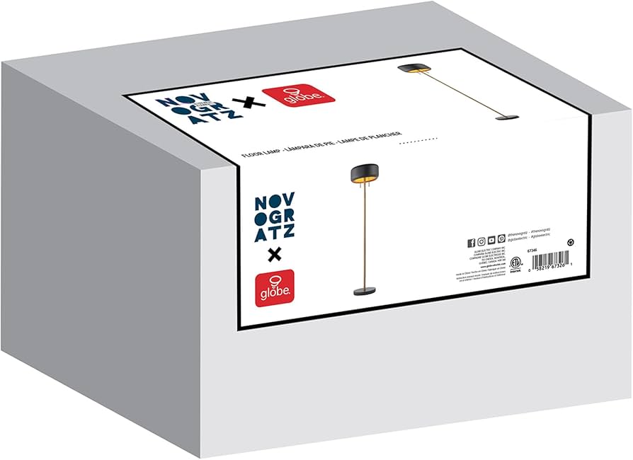 GLOBE Electric 67346 Novogratz x Floor Lamp, Dark Gray - Amazon.com