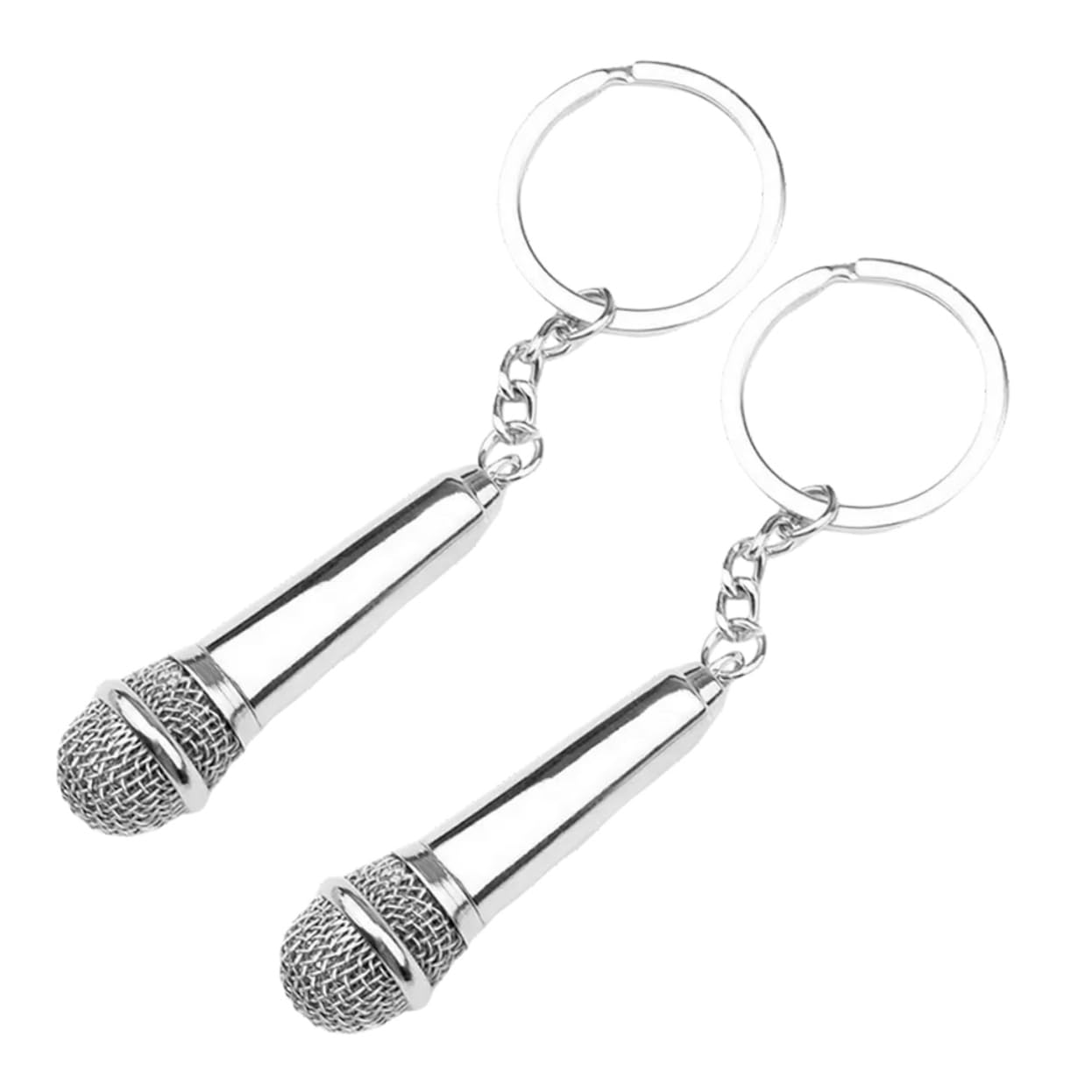 8stücke Mikrofon Schlüsselanhänger Verspielte Taschenanhänger Für Schlüssel Rucksäcke Und Dekorationen Metallisches Design Für Individuelle Styles Und