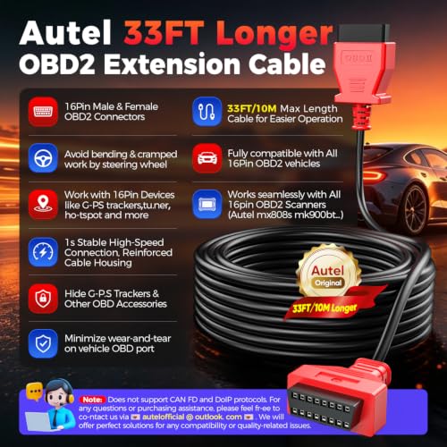 Autel Original OBD2 Extension Cable...