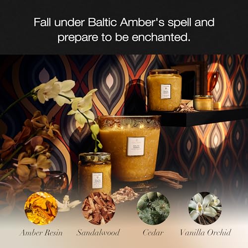 Voluspa VOLUSPA7243 Baltic Amber, Petite Candle Jar, 3.2 Ounce, 25 Hour Burn Time, All Natural Wicks And Coconut Wax For Clean Burning thumb #2