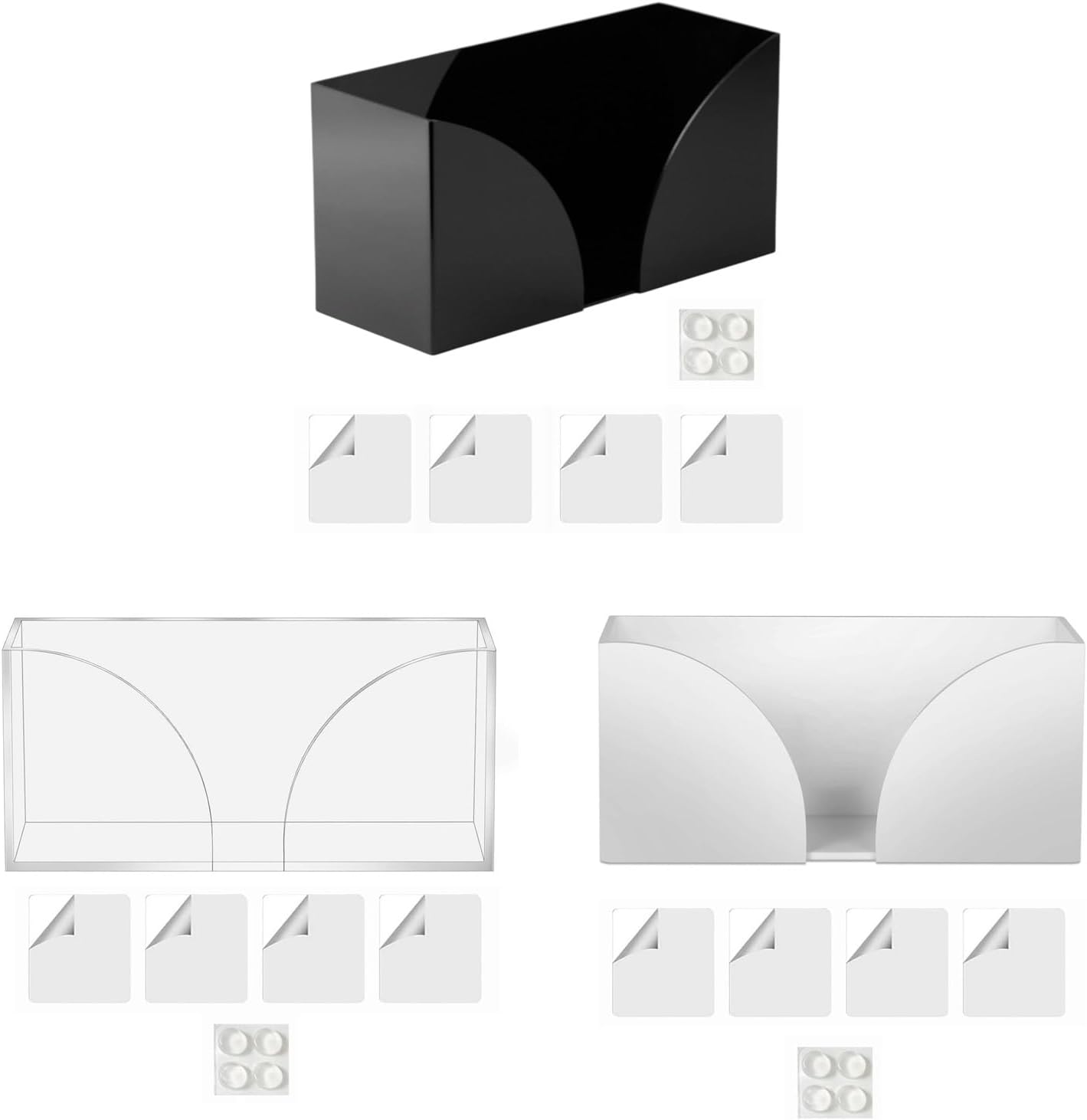 Acrylic Kitchens Countertop Paper Towel Holder with Nonslip Base Modern Design for Home Restaurant Home & Restaurant， Nonslip Grip Kitchen Countertop Storage Commercial Household Use， Heavy-Duty