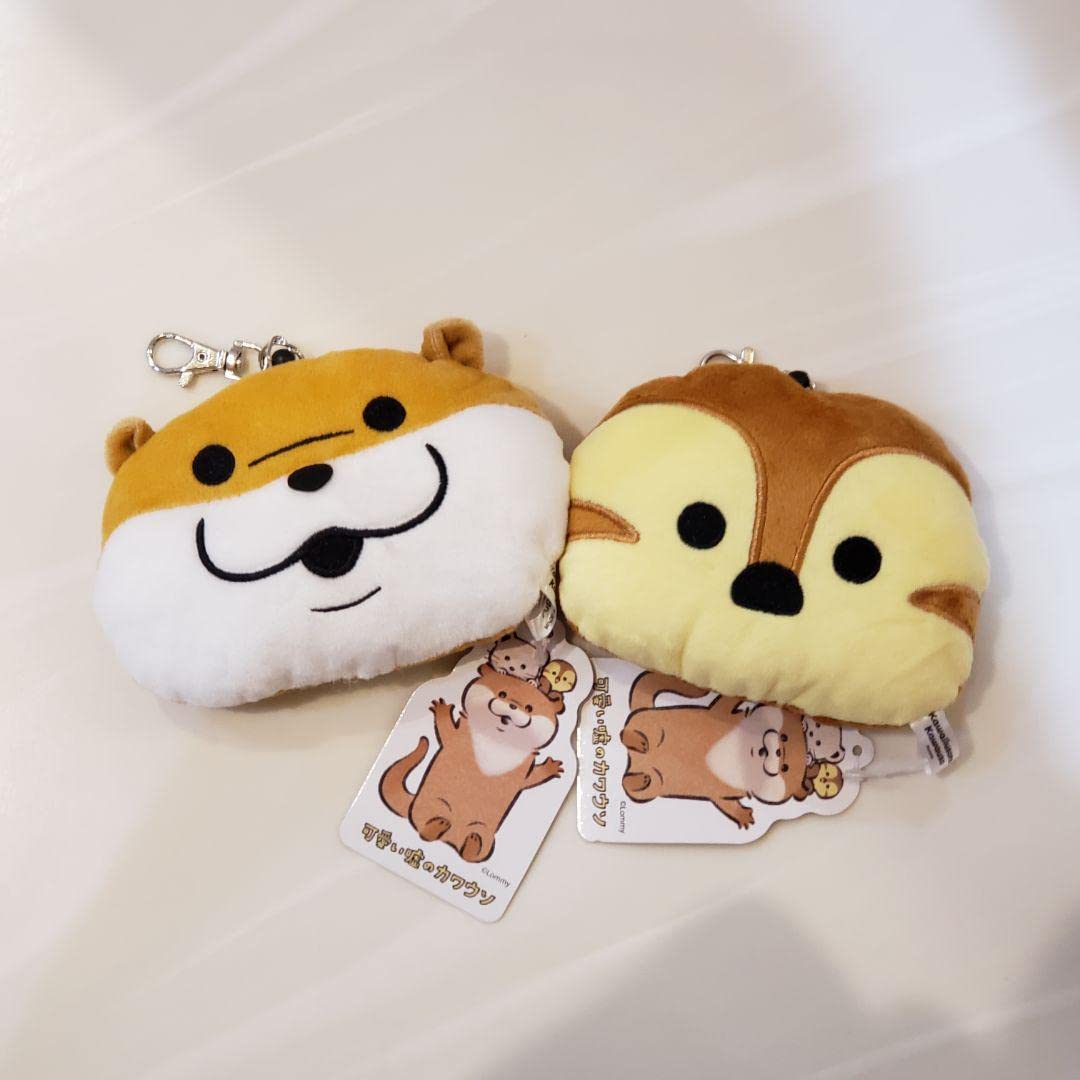 Amazon.co.jp: 可愛い嘘のカワウソ ぬいぐるみ リールパスケース 