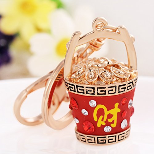 EASYA Key Keychain Chinese Style Gift Bullions Barrel Keychains Keyring Lover Key Accessories