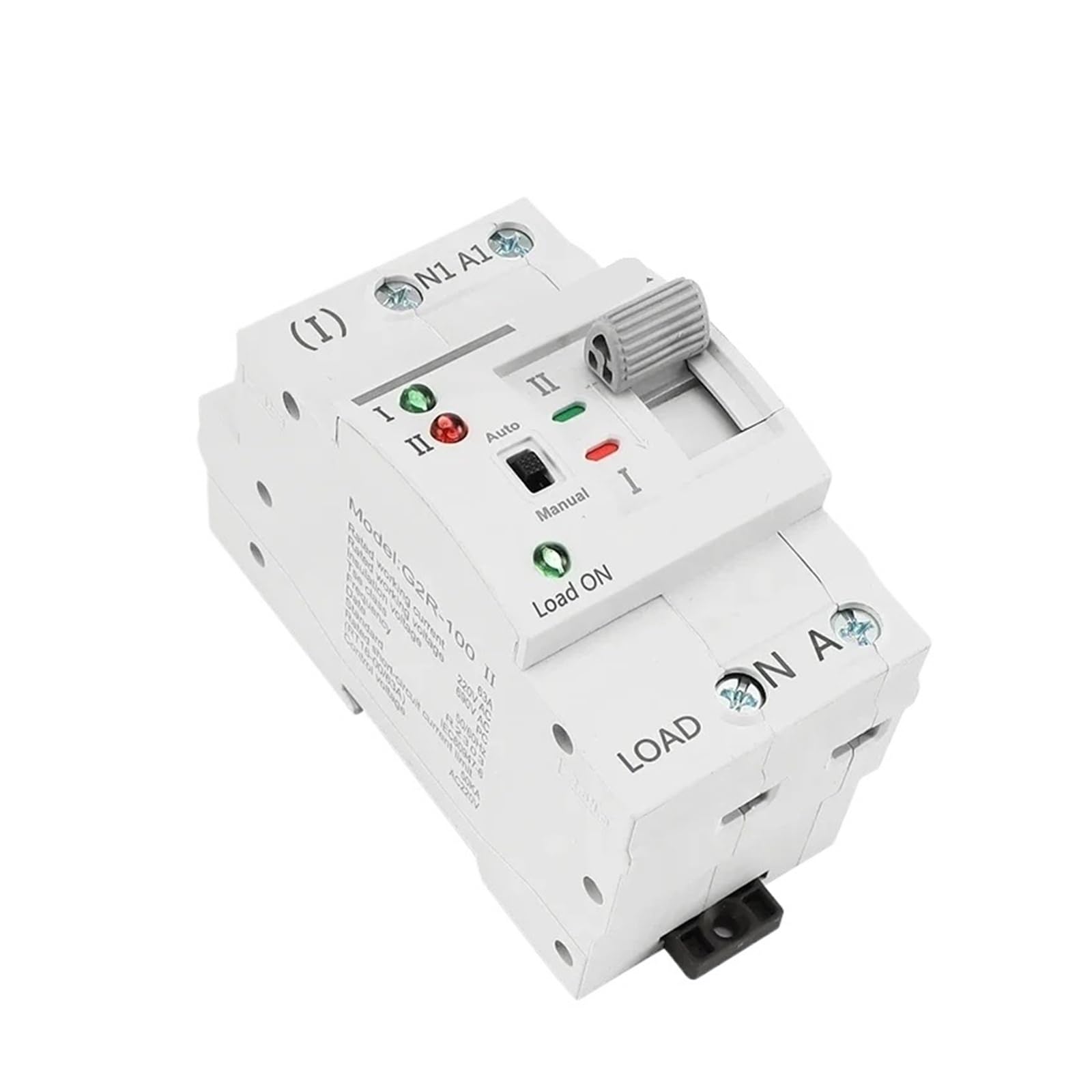 G2R Rail 2P ATS Przełącznik Elektryczny Przełącznik Przełącznika Ręczny 110V 220V Cewka Typ PC Przełącznik Miasta Moc Generatora 63A