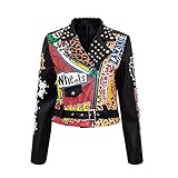 Geeignet für: Konzert, Punk-Rockstil, Casual Motorcycle Jacket, Street-Stil, Graffiti-Kleidung, Layering, Musikfestival oder jeden Moment, in dem Sie sehen und fühlt.