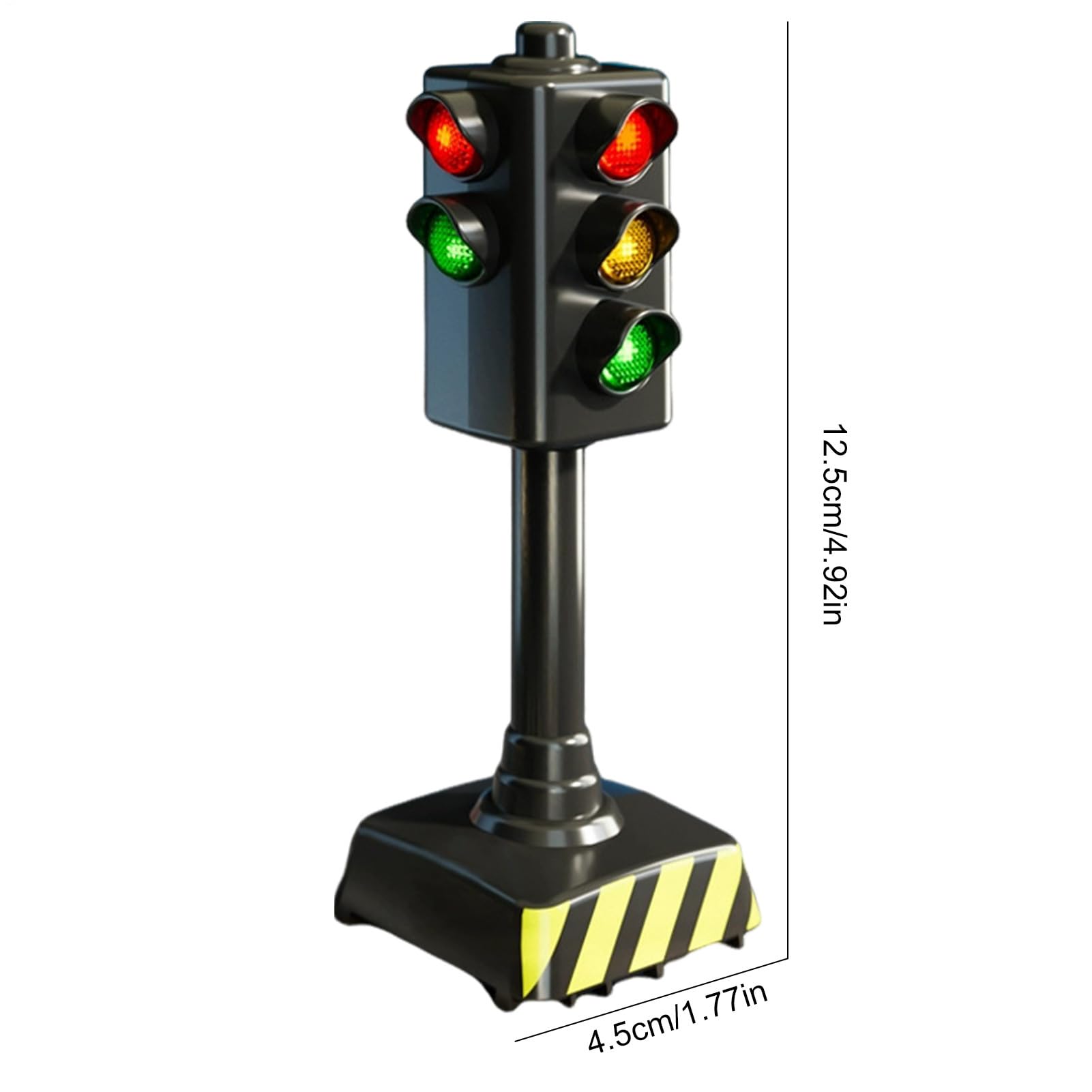 Small Traffic Signal – Mini-Pädagogische Ampel, leuchtender Klang, stabile Basis | Stop Go-Indikator für den Unterricht im Straßenverkehr, Gartenaktivitäten, Ecke Autos Zimmer, Set