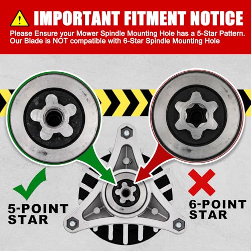 Image of Grasscool 138971 42 inch Deck Craftsman Mower High Lift Blades Replacement | Fit 532138971 Craftsman LT1000 LT2000 T110 YT3000 Parts,Zero Turn Lawn Tractor,5 Star Bagging Sharp Cuts Mows Side Discharge
