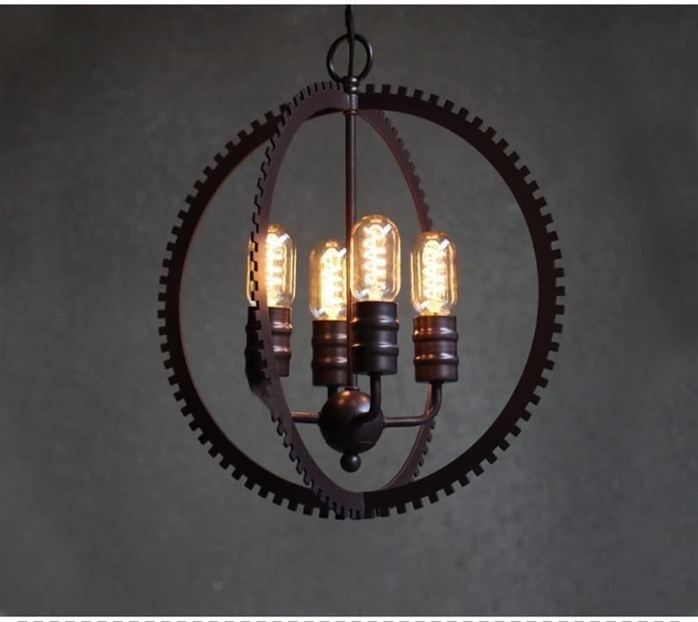 Wisiorek Steampunk Gear z 4 światłami