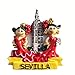 Hqiyaols Souvenir Spagnolo Sevilla Flamenco Dancer 3D Frigorifero Magnete frigo Adesivo Viaggio Città Souvenir Collezione Regali Cucina Resina