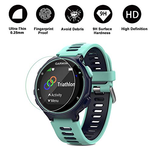 Viesup para película protetora de tela Garmin Forerunner 735XT – [2 unidades] de vidro temperado ant