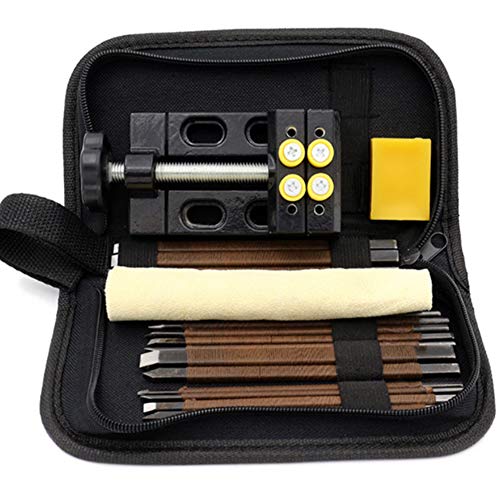 Carving Meißel-Set, Speckstein Meißel Carving-Set, 14 Stück Mangan Stahl Stein Tranchiermesser, Carving Stein Carving Jade Carving-Tool-Set mit tragbaren Speicher Tuch Tasche Cover