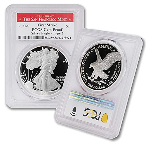 2021 S 1 oz Proof American Silver Eagle Coin Gem Proof (First...