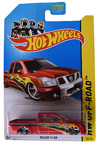 Hot Wheels Off Road Nissan Titan 164/250 rojo miniatura 1