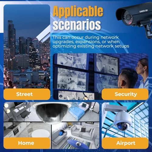 TNP RJ45 Ethernet Cable Combiner/Splitter Kit (2 Pair) - 2 Male to 1 Female POE Data Adapter LAN Ethernet Network Extender Y Splitter Cat5 Cat5e Cat6 UPOE Cable for Surveillance Security Monitoring