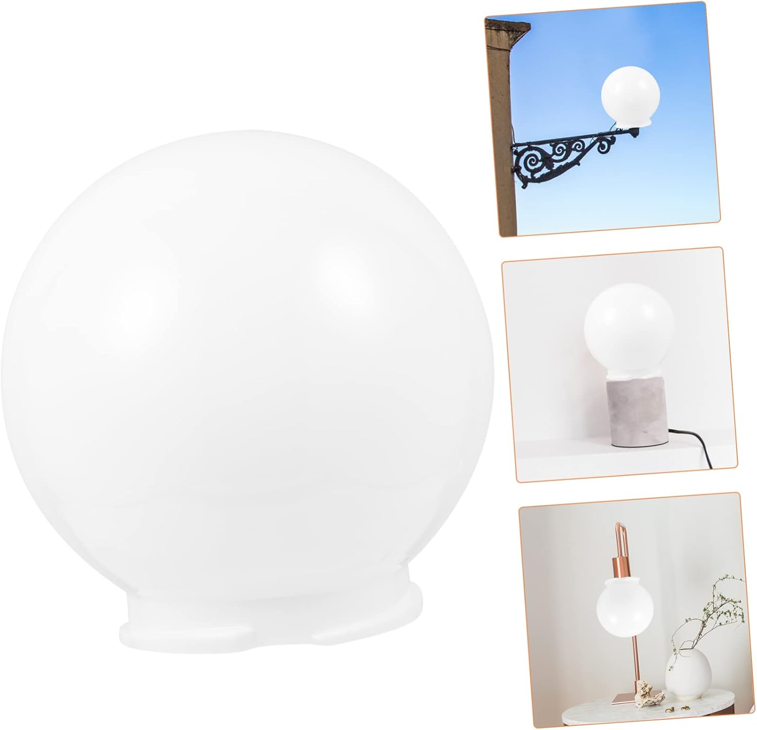 CLISPEED 3pcs Outdoor Globe Lamp Shade Light Cover for Street Lamps Easy to Install Garden Decorative Accessory for Patio