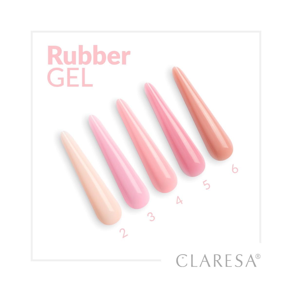 Claresa Rubber Gel Żel Konstrukcyjny Kauczukowy 2 Ciepły Jasny Róż 45g