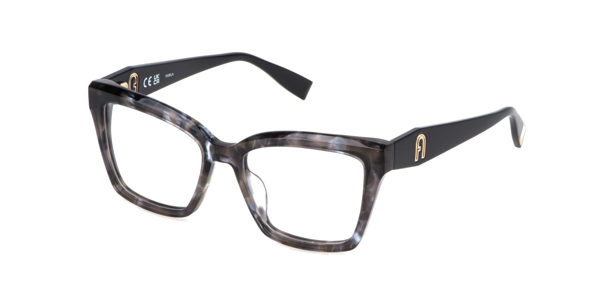 PLASTIC OPT FRAME FURLA - MAT: Cellulose acetate_C: SHINY GREY HAVANA D: 140x17 / Female Cura della persona e salute