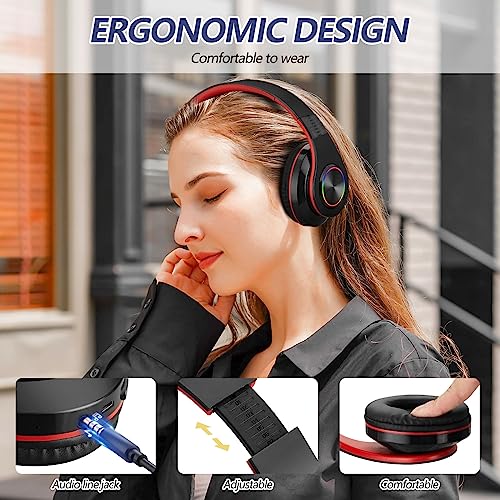 Casque Bluetooth 60 heures stéréo avec micro HD et fonction FM intégrée