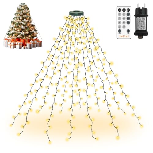 HeiPard Lichterkette Weihnachtsbaum 2m, 240 LED 12 Stränge...